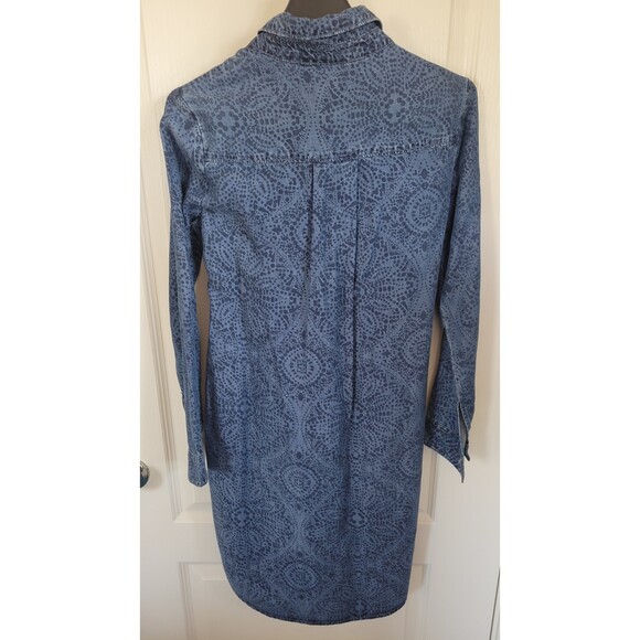 Anthropologie Cloth & Stone Dress V-Neck Long Sleeve Short Belted - Picture 5 of 7